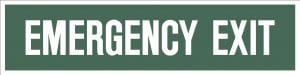 emergency exit label