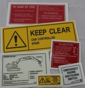 warning emergency label