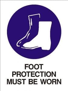 foot protection must be worn