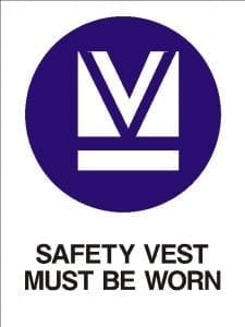safety vest must be worn