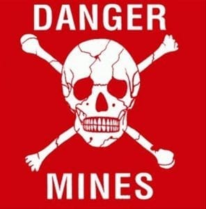 danger mines sign