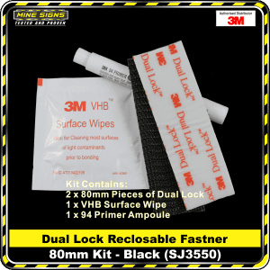 3M Dual Lock Reclosable Fasteners 80mm Kit - Black