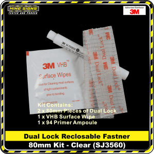 3M Dual Lock Reclosable Fasteners 80mm Kit - Clear