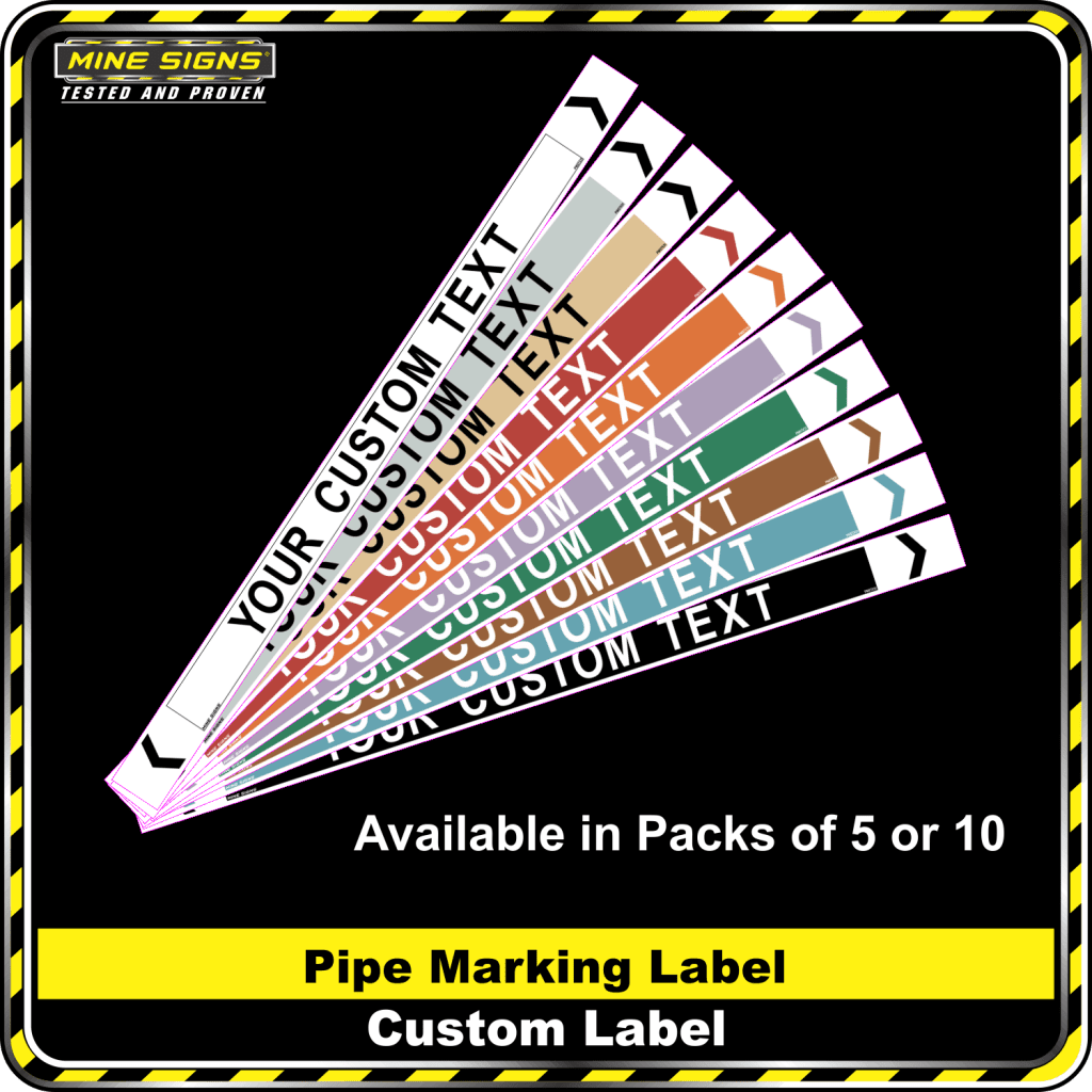 Custom Pipe Marking Label Mine Signs