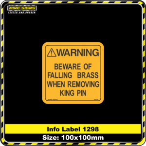 Warning Beware of Falling Brass When Removing King Pin