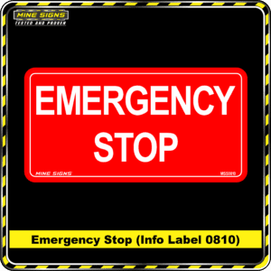 MS - Product Background - Safety Signs - Emergency Stop 0810