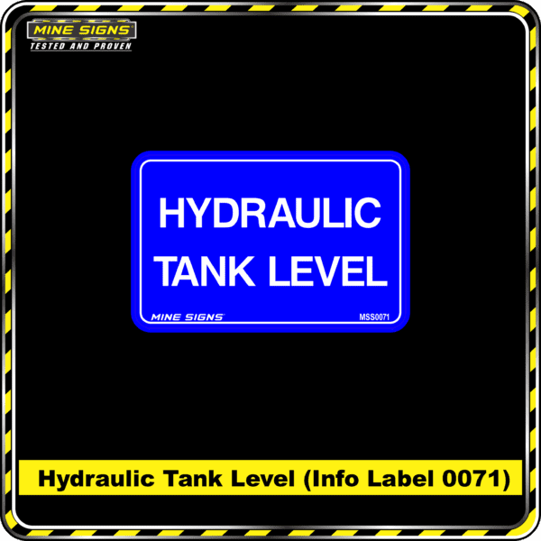MS - Product Background - Safety Signs - Hydraulic Tank Level 0071