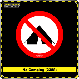 MS - Product Background - Safety Signs - No Camping 2388