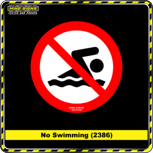 MS - Product Background - Safety Signs - No Swimming 2386