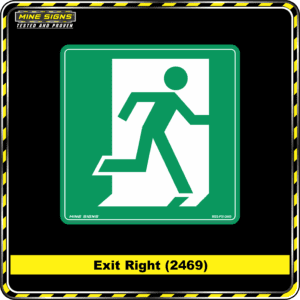 MS - Product Background - Safety Signs - Exit Right 2469