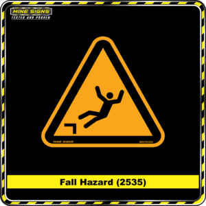 MS - Product Background - Safety Signs - Fall Hazard 2535