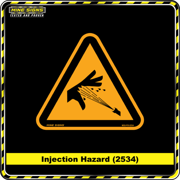 MS - Product Background - Safety Signs - Injection Hazard 2534