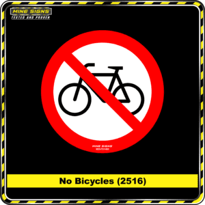 MS - Product Background - Safety Signs - No Bicycles 2516