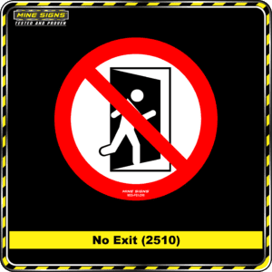MS - Product Background - Safety Signs - No Exit 2510