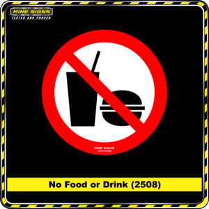 MS - Product Background - Safety Signs - No Food or Drink 2508