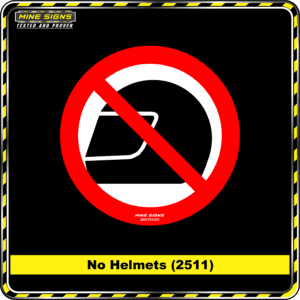 MS - Product Background - Safety Signs - No Helmets 2511