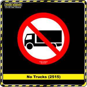 MS - Product Background - Safety Signs - No Trucks 2515