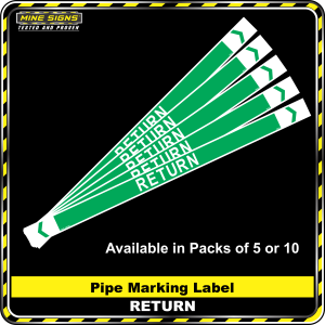 Pipe Marking Label - Return MS - Pipe Markers - Return